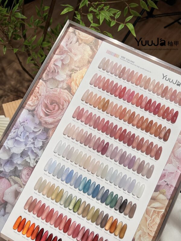 100-color transparent nail polish bottle set + color plate