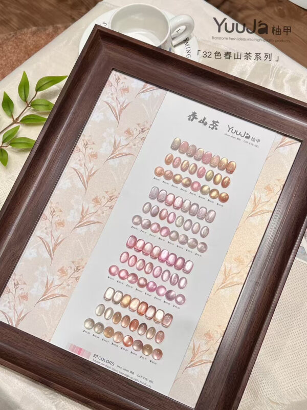 32 colors of spring camellia cat's eye + color palette