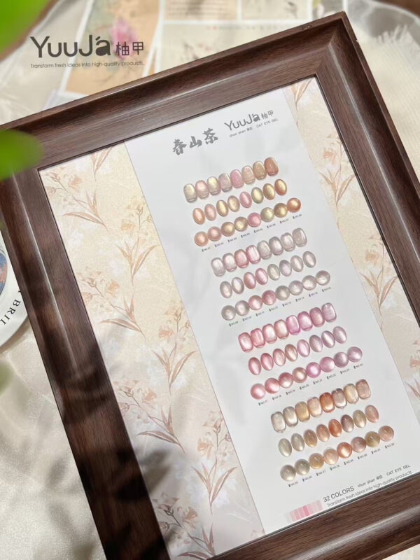 32 colors of spring camellia cat's eye + color palette