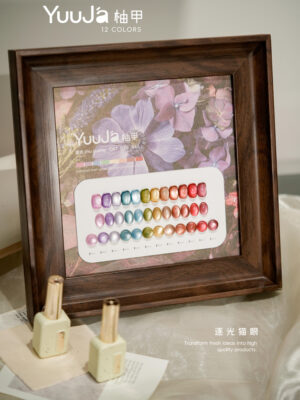 12-color light-chasing cat's eye bottle set + color palette