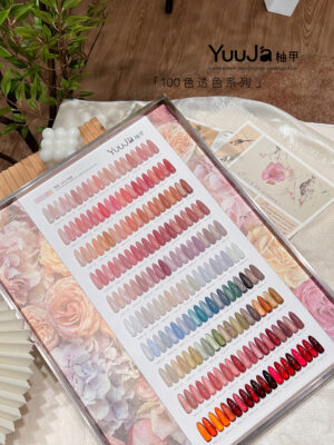 100-color transparent nail polish bottle set + color plate