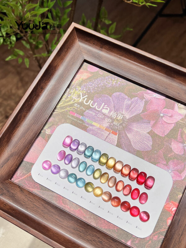 12-color light-chasing cat's eye bottle set + color palette