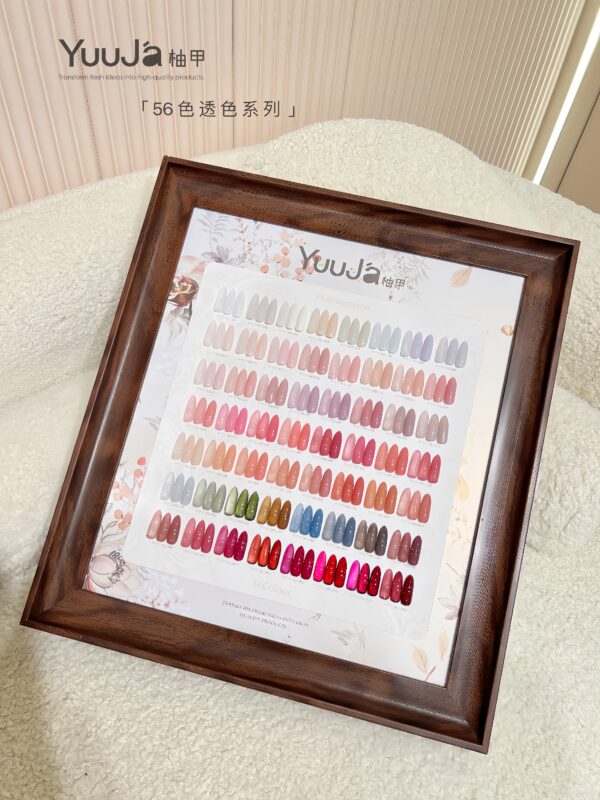 56-color transparent nail polish bottle set + color plate