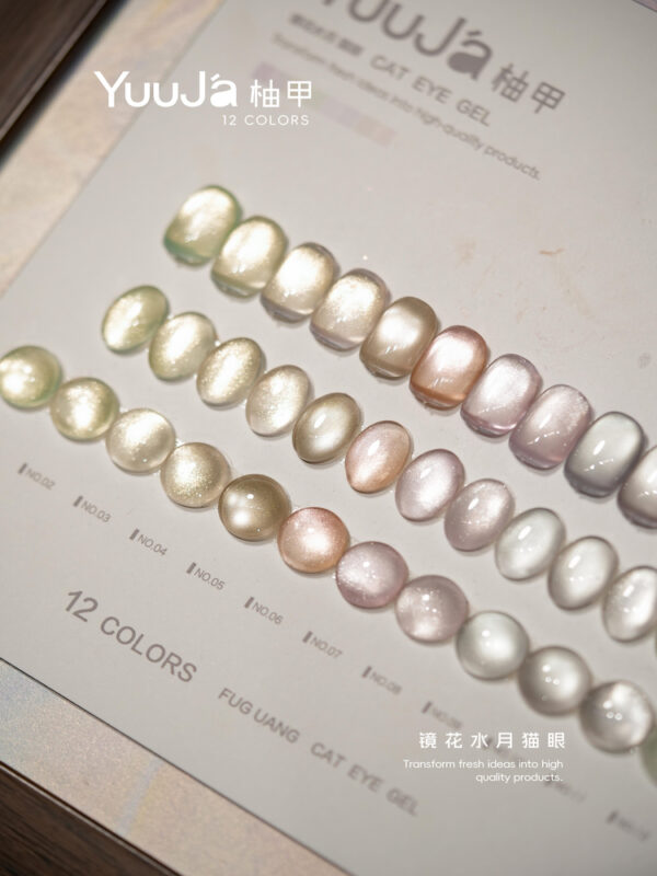 12-color cat's eye bottle set + color palette