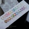 24 colors + new butterfly diamond glue nail salon sequins flash nail polish