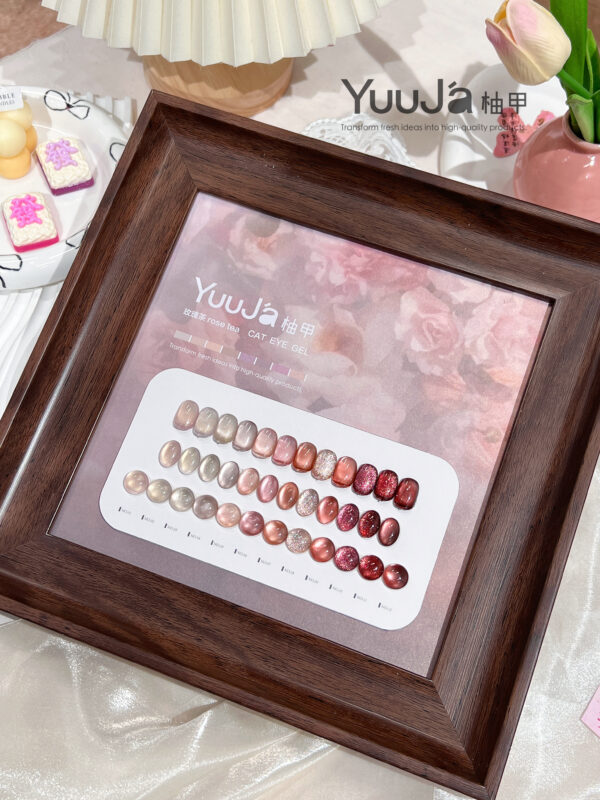 12-color rose tea cat's eye set + color palette