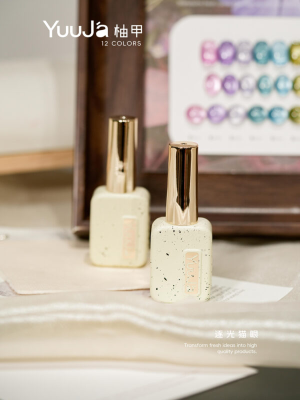 12-color light-chasing cat's eye bottle set + color palette