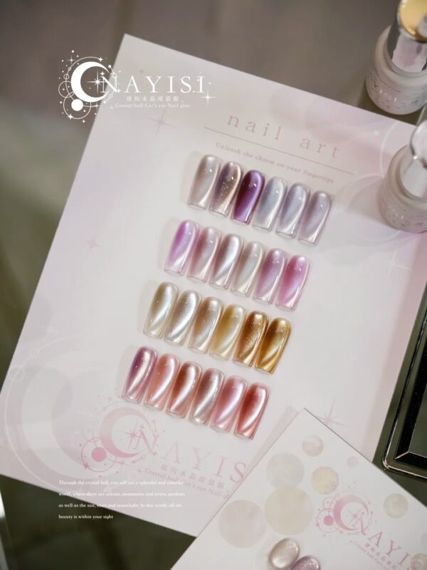 24-color crystal ball cat's eye gel polish