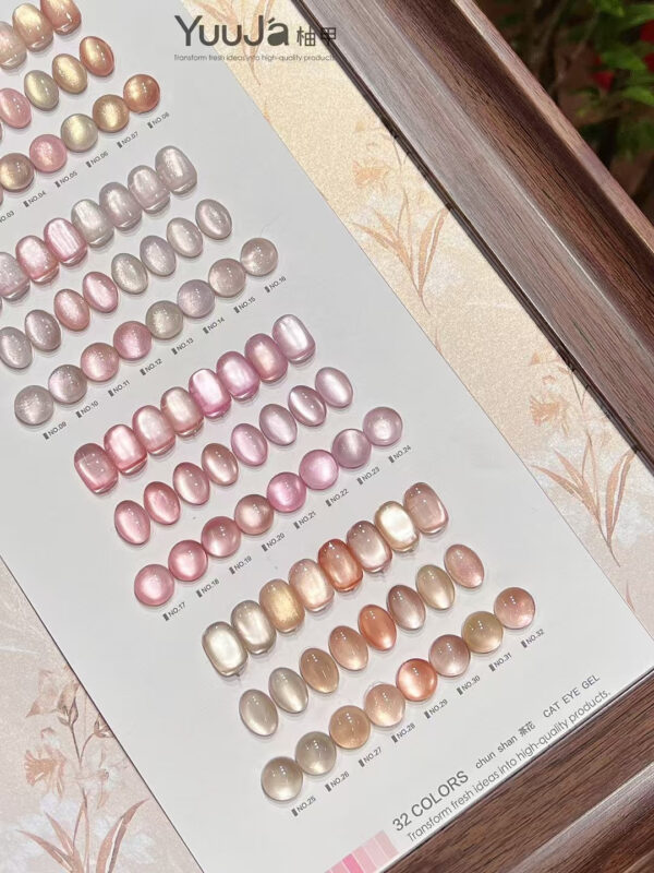 32 colors of spring camellia cat's eye + color palette