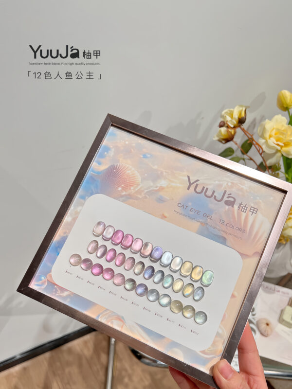 12 colors of Pink color light cat eye gel polish