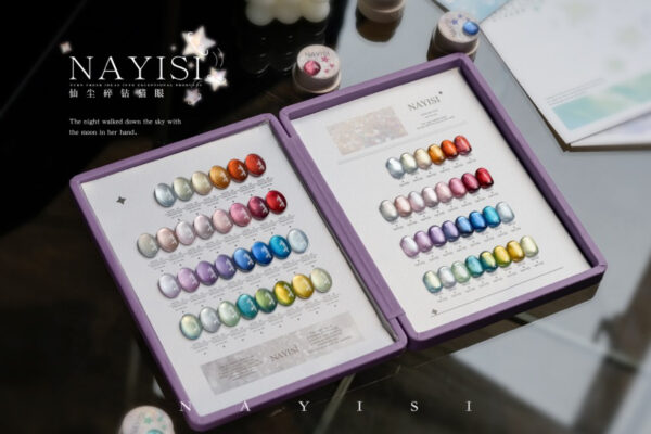30-color fairy dust diamond cat's eye