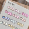 12 colors of Pink color light cat eye gel polish
