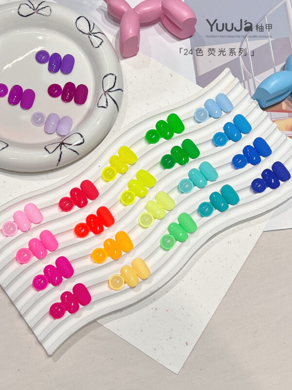 24-color fluorescent bottle set + color palette