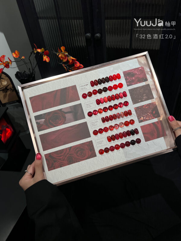 32-color wine red 2.0 set + color palette