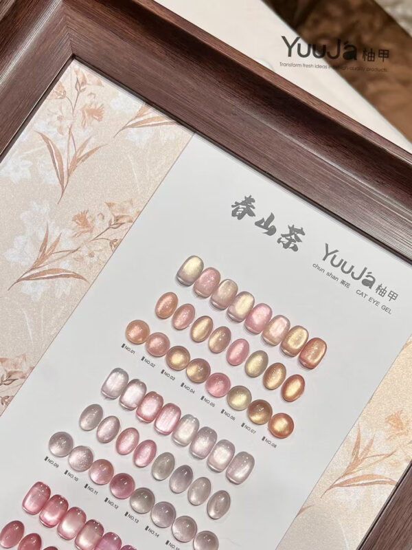32 colors of spring camellia cat's eye + color palette