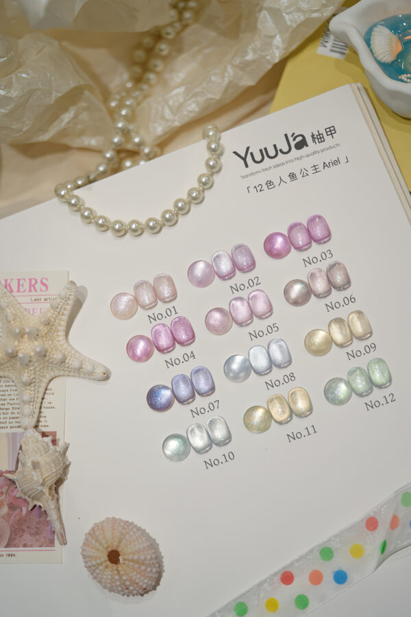 12 colors of Pink color light cat eye gel polish