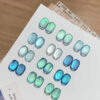 12-color blue tears cat's eye bottle set + color plate