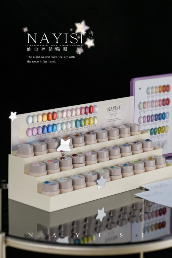 30-color fairy dust diamond cat's eye