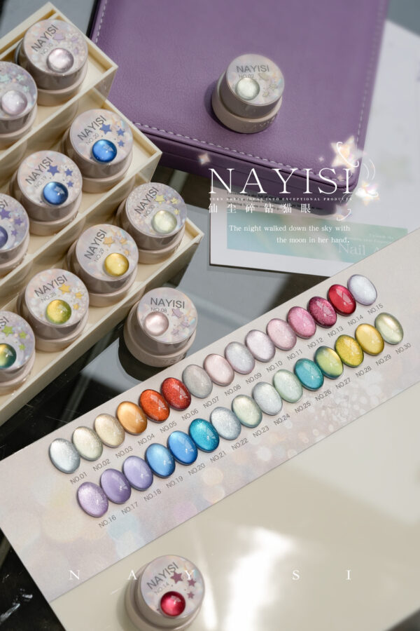 30-color fairy dust diamond cat's eye