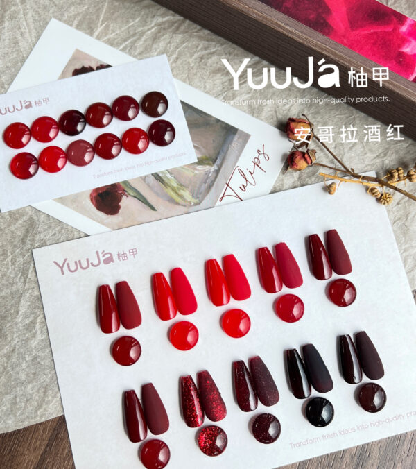 22-color Angora wine red set + color palette