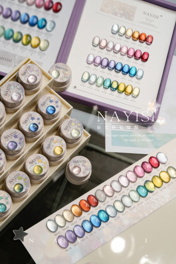 30-color fairy dust diamond cat's eye