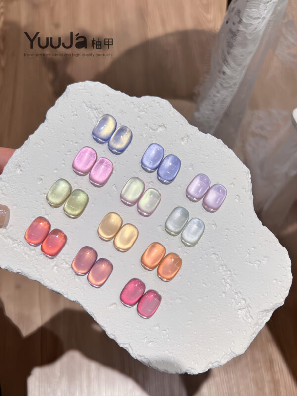 12 colors of floral invitations cat eye gel polish