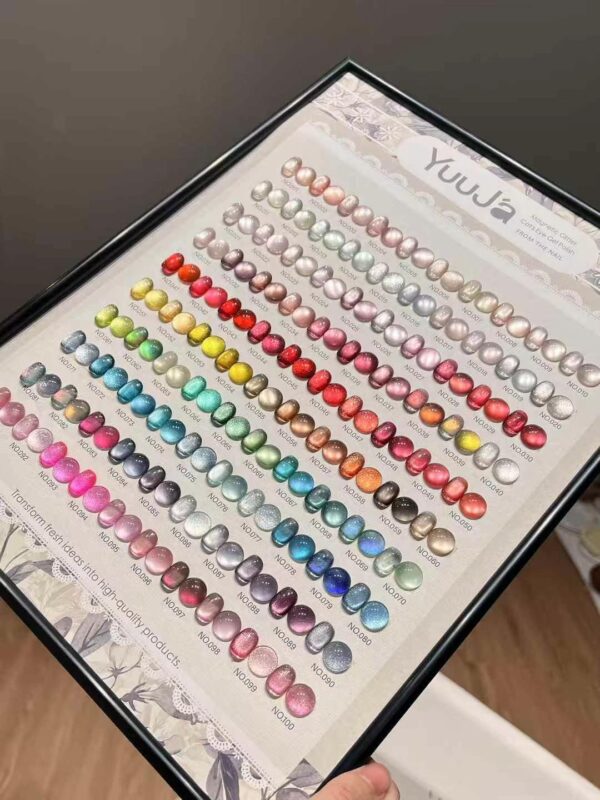 100-color Cat's Eye Gel Bottle Set + Swatches