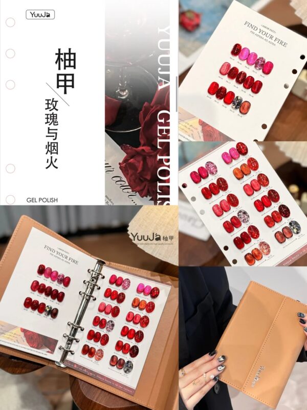 24 colors of Roses and Fireworks cat eye gel polish